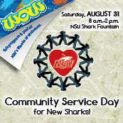 community srevice day for new sharks--august 31, 2013