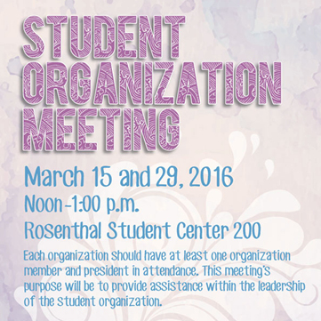 Student Organization Meeting