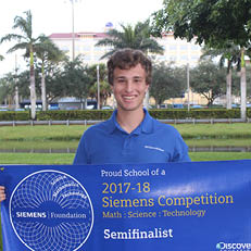 NSU University School Senior Named Semi- Finalist in Siemens Competition in Math, Science and Technology