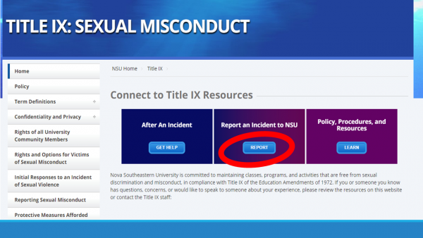 NSU Unveils Secure Online Form for Reporting Title IX/Sexual Misconduct Violations