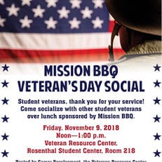 Mission BBQ Veteran's Day Social