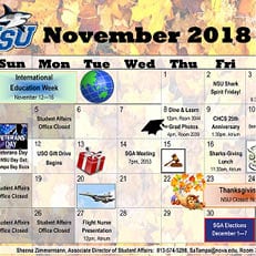 Tampa November Calendar of Events NSU SharkFINS