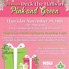 3rd Annual Deck the Halls in Pink and Green (Nov. 29)