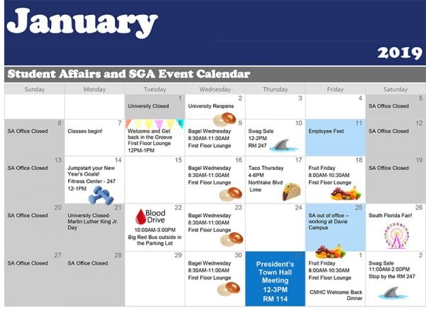 Palm Beach Calendar of Events (Jan ) NSU SharkFINS