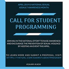 Call For Student Programming - National Sexual Assault Awareness Month