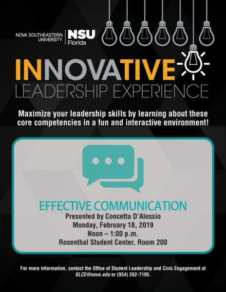 Innovative Leadership Experience - Effective Communication (Feb. 18)