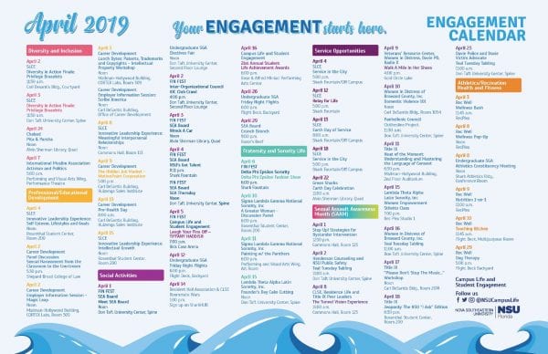 Engagement Calendar April 2019