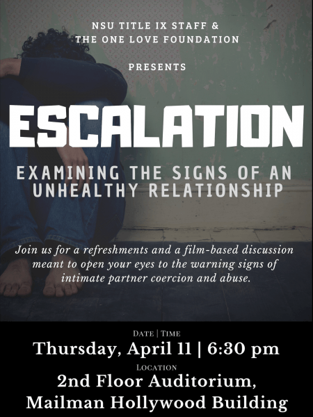 Escalation: Examining the Signs of an Unhealthy Relationship (Apr. 11)