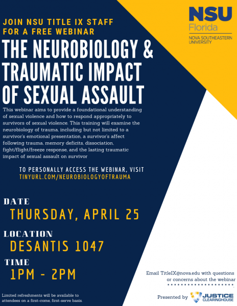 Webinar - "The Neurobiology & Traumatic Impact of Sexual Assault