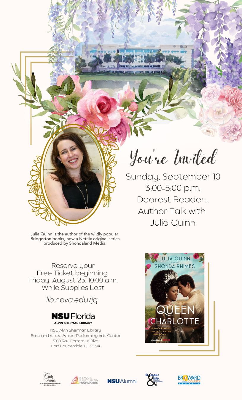 Illinois Libraries Present: Romance and Regency with Bridgerton's Julia  Quinn, Tuesday, 2/20, 7 PM (virtual) - River Forest Public Library