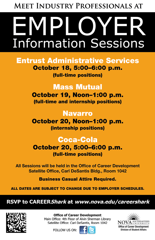Meet employers, right here on campus, who are currently hiring for full-time and internship positions.