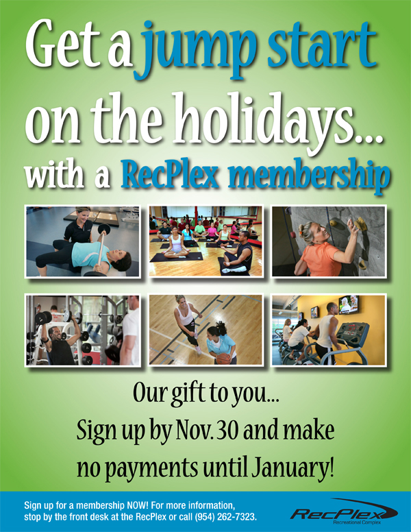 RecPlex holiday membership promo