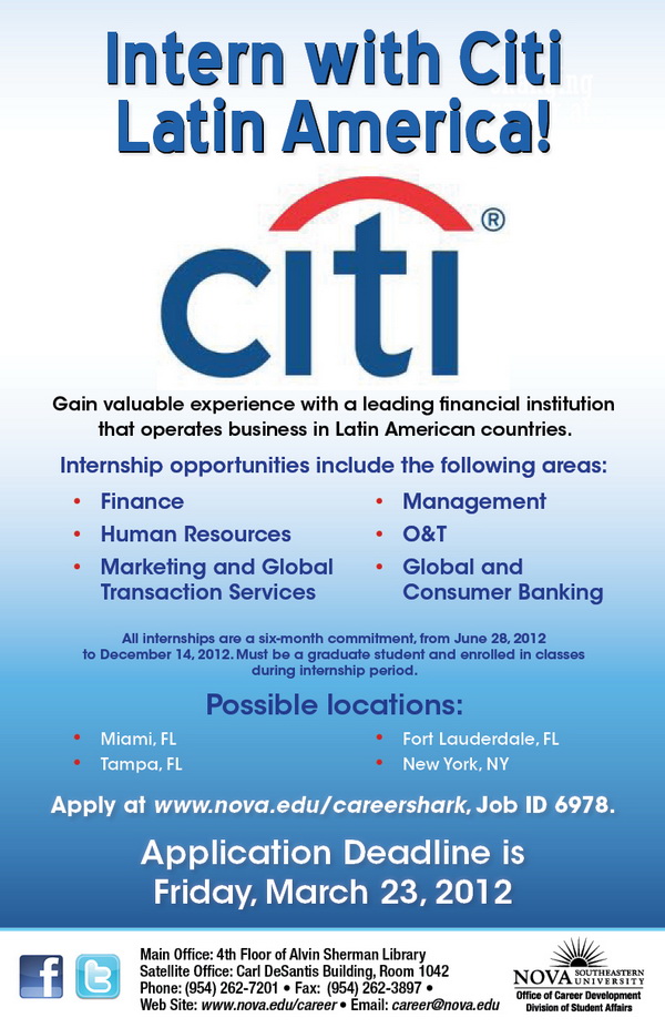 Citi Group Internship--2012