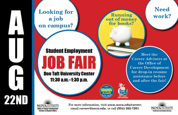poster graphic--Student Employment Job Fair 2012