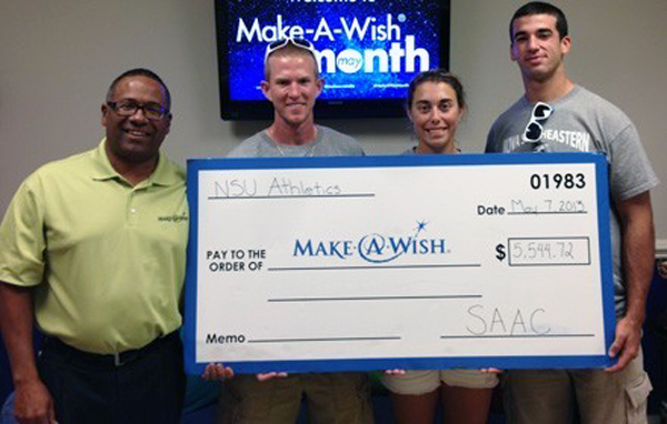 SAAC with Make A Wish check