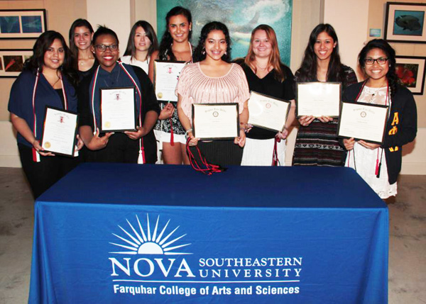 NSU students inducted into national honor societies