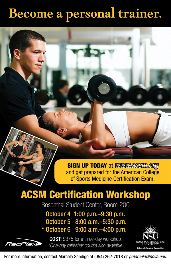 ACSM Certification Workshop