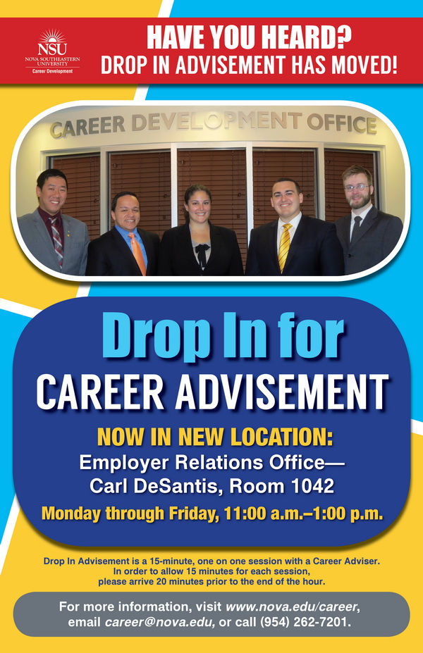 Drop In Career Advisement Has Moved.