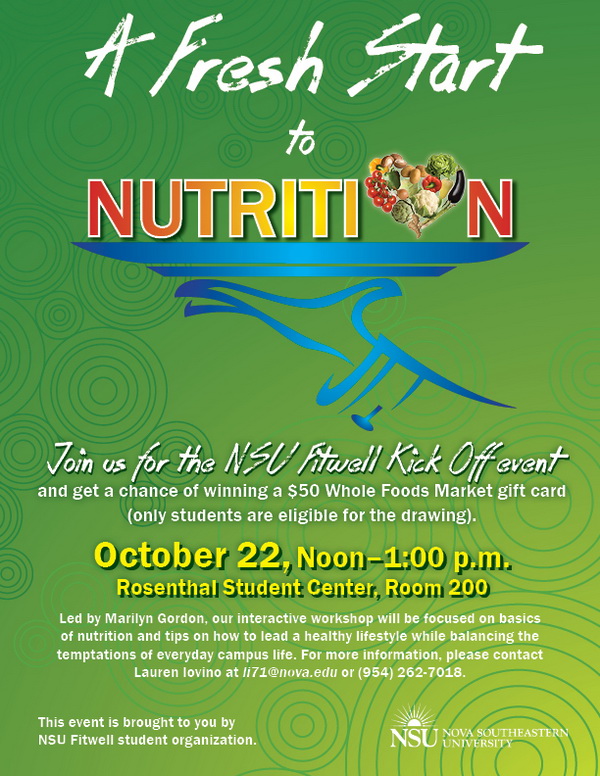 A Fresh Start to Nutrition--NSU Fitwell Kick Off Event