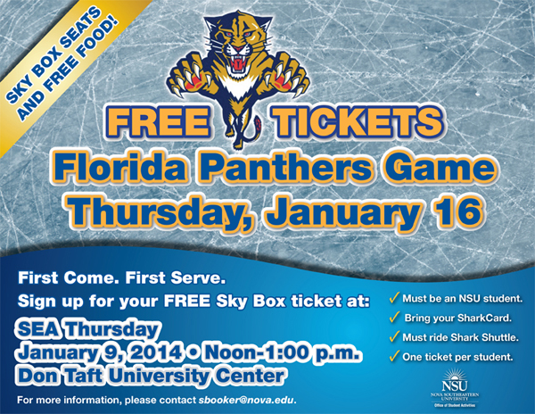 Free Florida PanthersTickets for NSU Students