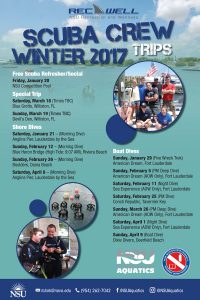 Scuba Crew Trips Winter 2017