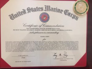 Elissa Crist, M.S. Marine Corps Commendation