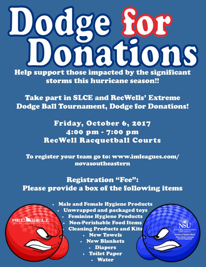 SLCE RecWell Dodge for Donations